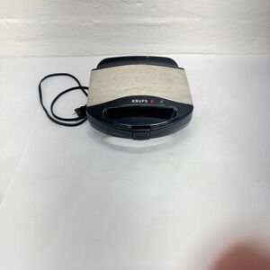 KRUPS 653 BELGIAN WAFFLE MAKER 2 SLICE CHROME NONSTICK STAINLESS STEEL - Tested!